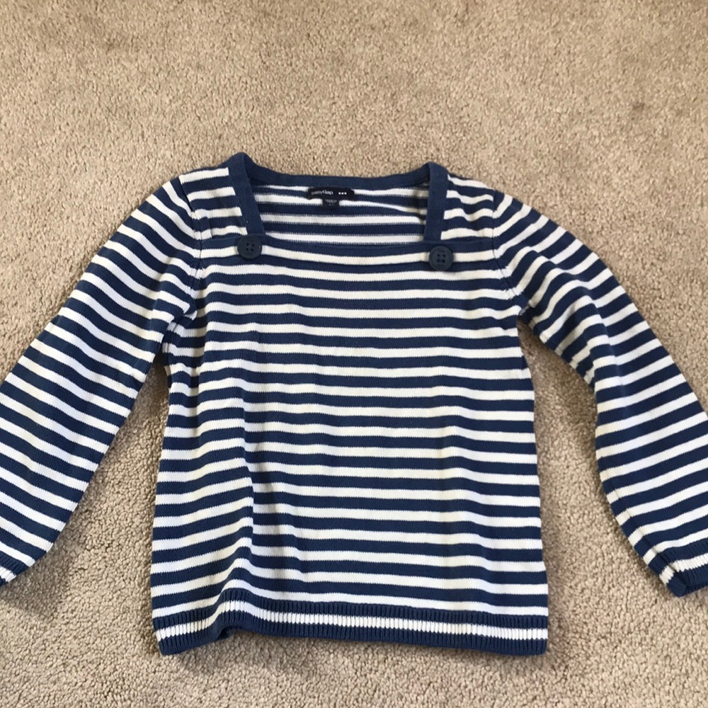 Navy and white sailor type sweater
